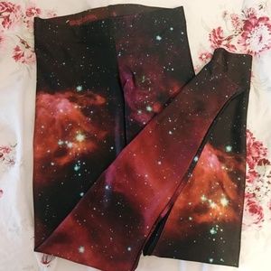 BlackMilk pink galaxy leggings